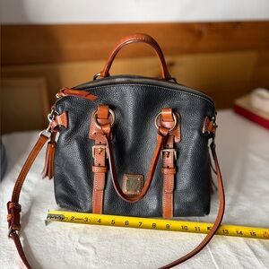 Dooney & Bourke Black and Tan Leather Tote
